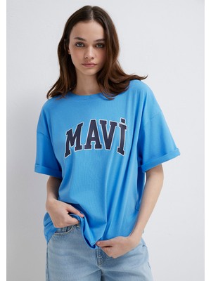 Mavi Mavi Logo Baskılı Mavi Tişört 1600843-91478