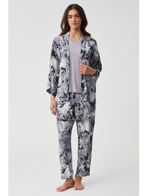 Penye Mood Natural Soft Üçlü Pijama Takımı