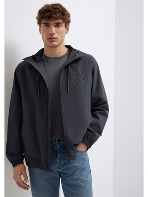 Mavi Mvjns Baskılı Antrasit Ceket 0110755-89939