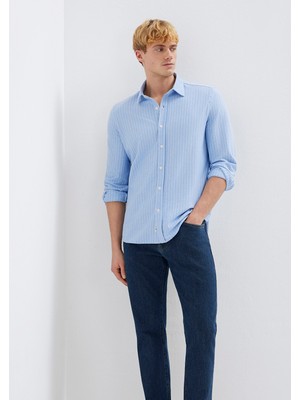 Mavi Çizgili Mavi Gömlek 0211858-91409