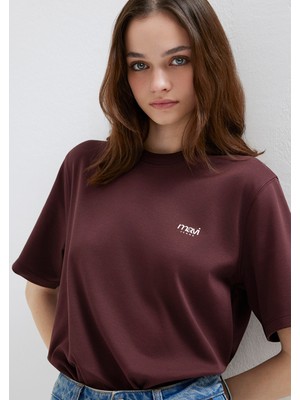 Mavi Mavi Jeans Baskılı Bordo Tişört 1613804-70223