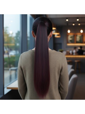 Zemira Tokalı Düz At Kuyruğu / Koyu Kızıl