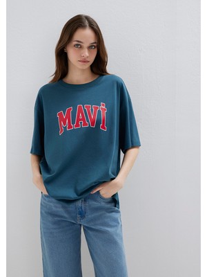 Mavi Mavi Logo Baskılı Mavi Tişört 1600843-70771