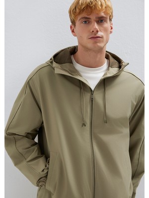 Mavi Kapüşonlu Yeşil Ceket 0110818-86749