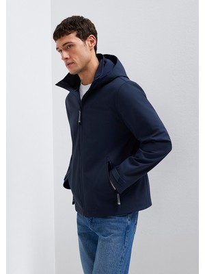 Mavi Kapüşonulu Lacivert Ceket 0110763-86623