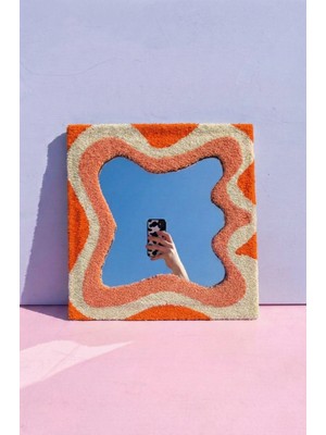 Maharat Nakış Detaylı Dekoratif Ayna 30X30 cm