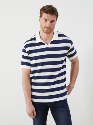 Lc Waikiki Yeni Sezon Polo Yaka Çizgili Penye Erkek Tişört