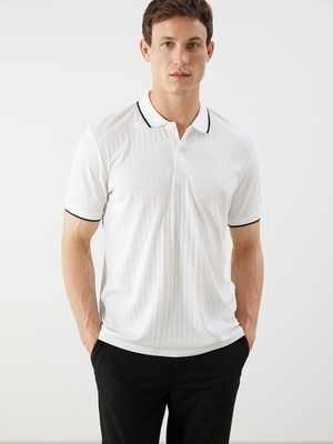 Lc Waikiki Yeni Sezon Polo Yaka Çizgili Erkek Dokulu Tişört