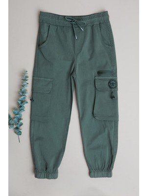 FullaModa Beli Lastikli Kargo Cep Jogger Erkek Çocuk Pantolon