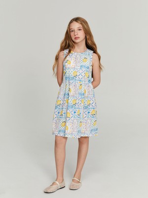 Lc Waikiki Yeni Sezon Bisiklet Yaka Kız Çocuk Elbise