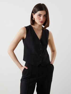 Lc Waikiki Yeni Sezon V Yaka Kadın Klasik Yelek