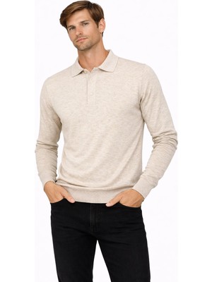 Modaplaza Erkek Polo Yaka Düğmeli Kazak
