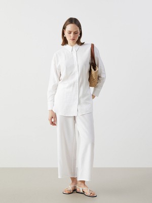 Lc Waikiki Yeni Sezon Beli Lastikli Geniş Paça Kadın Pantolon