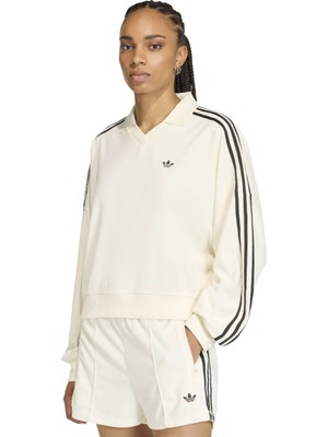 Markali Adidas Originals KD1401 TERRY TOWEL V NECK LONG SLEEVES Polo Shirt