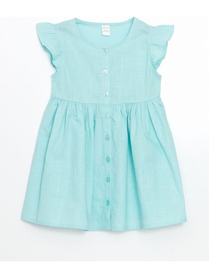 Lc Waikiki Yeni Sezon Pileli Kız Çocuk Keten Görünümlü Gömlek Elbise