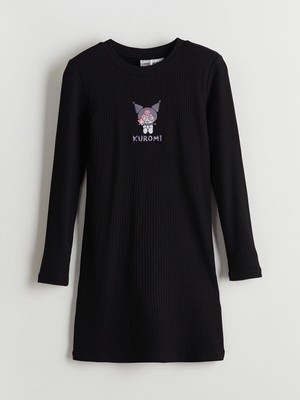 Lc Waikiki Yeni Sezon Bisiklet Yaka Kuromi Baskılı Kız Çocuk Elbise