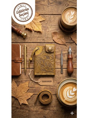 El Yapımı Dana Derisi Kartlık Cüzdan | Kabartma Desen | Unisex