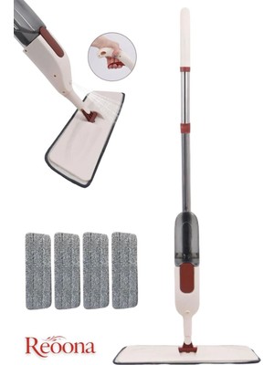 Normadia Pratik Spin Mop Spreyli Temizlik Paspası Seti 4’lü, Kolay Kullanım ve Hijyen