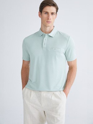 Lc Waikiki Yeni Sezon Polo Yaka Merserize Görünümlü Erkek Tişört