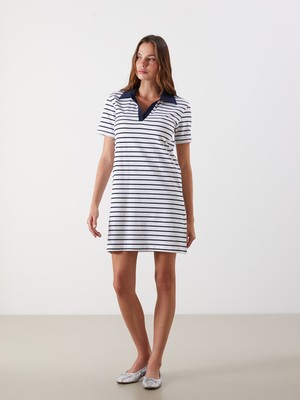 Lc Waikiki Yeni Sezon Polo Yaka Çizgili A Kesim Elbise