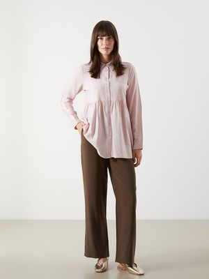 Lc Waikiki Yeni Sezon Beli Lastikli Saten Kadın Pantolon