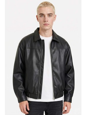 DeFacto Oversize Gömlek Yaka Fermuarlı Mont G0193AX26SP