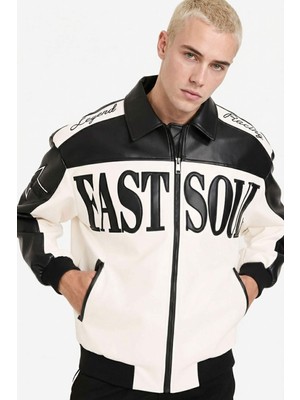 DeFacto Oversize Fermuarlı Suni Deri Mont G6251AX26SP