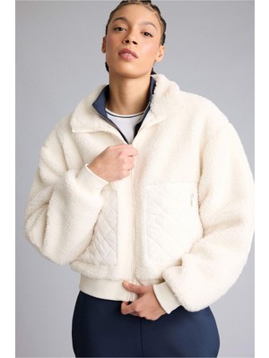 DeFacto Warmtech Boxy Fit Fermuarlı Pelüş Mont G7551AX25WN