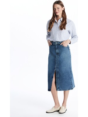 Lc Waikiki Yeni Sezon Dar Fit Kadın Jean Etek