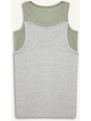 DeFacto %100 Pamuklu 2'li Atlet Erkek Çocuk G8442A826SP