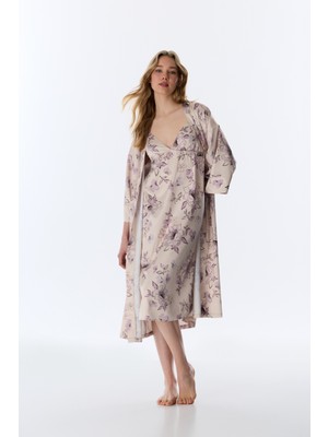 Penti Pastel Bej Petal Saten Sabahlik