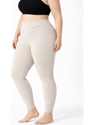 Veralya Yüksek Bel Toparlayıcı Likralı Dalgıç Spor Tayt Esnek Battal Büyük Beden