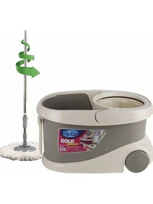 Normadia Kullanışlı Spin Mop Gold Temizlik Seti 20L, Hijyen ve Pratiklik Sunar