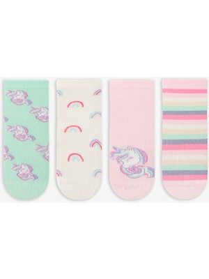Penti Renkli Kız Çocuk Cutie Unicorn 4'lü Soket Çorap