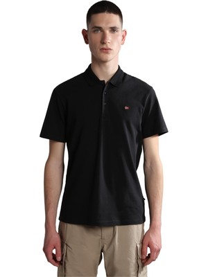 NP0A4H8B0411 Napapijri Ealıs Ss Sum Erkek T-Shirt Siyah