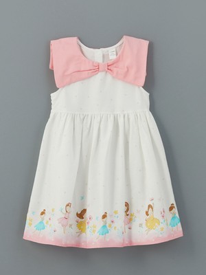 Lc Waikiki Yeni Sezon Bisiklet Yaka Kurdele Detaylı Kız Çocuk Elbise