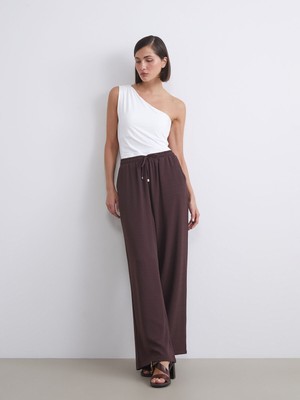 Lc Waikiki Yeni Sezon Beli Lastikli Geniş Paça Kadın Pantolon