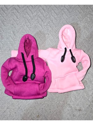 f.kereci 2 Adet Vites Topuz Süsü Hoodie Kapşonlu Vites Poları Vites Topuzu Sweatshirt - Pembe ve Mor Renk
