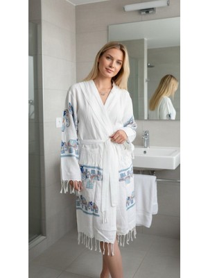 Nevin Acar Filli Bambu Peştemal Bornoz