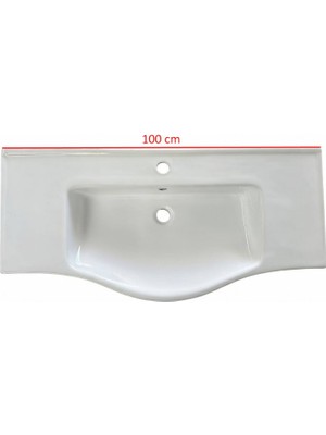  bozvit 100 cm konsollu lavabo beyaz - 11100