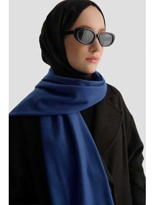 Armine Püsküllü Akrilik Atkı Saks