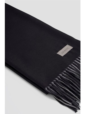 Armine Püsküllü Akrilik Atkı Antrasit