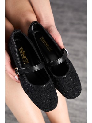 Yağmur Günlük Kadın Babet Bantlı Lastik Tokalı Dikiş Detaylı Ortopedik Rahat Ev Iş Ofis Ayakkabı 781