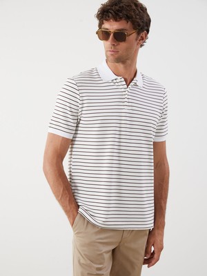 Lc Waikiki Yeni Sezon Polo Yaka Çizgili Erkek Tişört