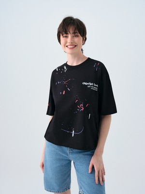Loft Oversize Kadın Tshirt K.kol