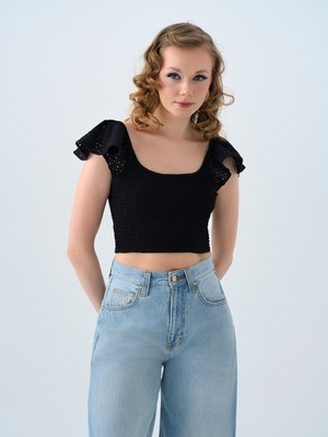 Loft Crop Kadın Bluz K.kol