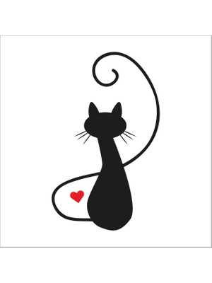 Technopa KALPLİ KEDİ FOLYO STİCKER DERSTV735 - 130cm Uzunluk