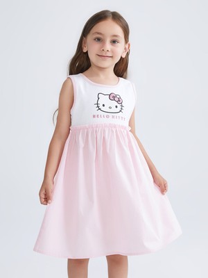 Lc Waikiki Yeni Sezon Hello Kitty Baskılı Kız Çocuk Elbise