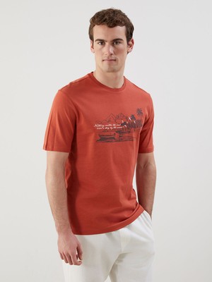 Lc Waikiki Yeni Sezon Bisiklet Yaka Kısa Kollu Baskılı Penye Erkek Tişört