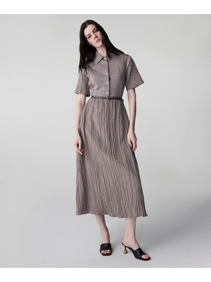 İpekyol Kemerli triko mix elbise IS1260002232014